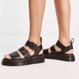 Dr Martens Gryphon Quad leather sandals in black